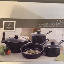 7 pc steel cookware set