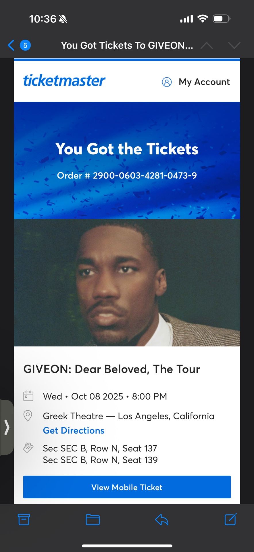 Giveon Tour Tickets (2)