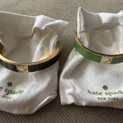 Kate Spade New York Bangle Bracelet Set of 2 - Black & Green