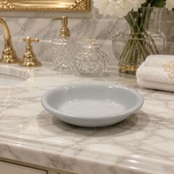 Original 19th c. Vintage J. & G. Meakin HANELY ENGLAND Mark IRONSTONE Soap Dish Bowl Antique Bowl Cottage Country Estate Farm Collectible HILLCREST Un