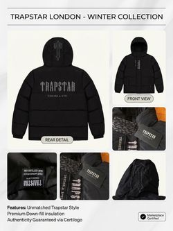 Trapstar London Black Puffer Jacket