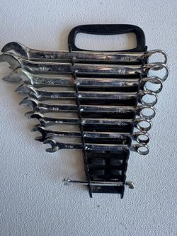 wrenches with a storage rack