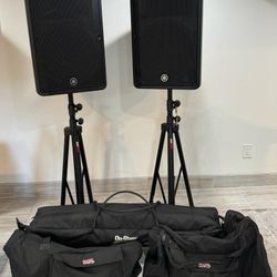 15” Yamaha DBR15 powered speakers