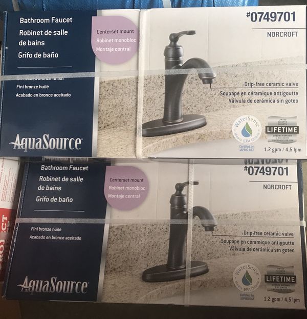 Aquasource Norcroft Oil Rubbed Bronze 1 Handle 4 In Centerset
