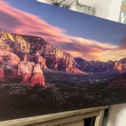  Canvas Wall Art Red Rocks Sunset Sedona 