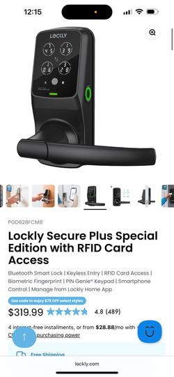 🔒 Lockly Secure Plus Smart Lock – Latch Edition (NEW, Open-Box)