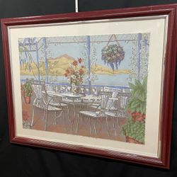 Beautiful Botanical Patio Framed Wall Art 43” x 35”