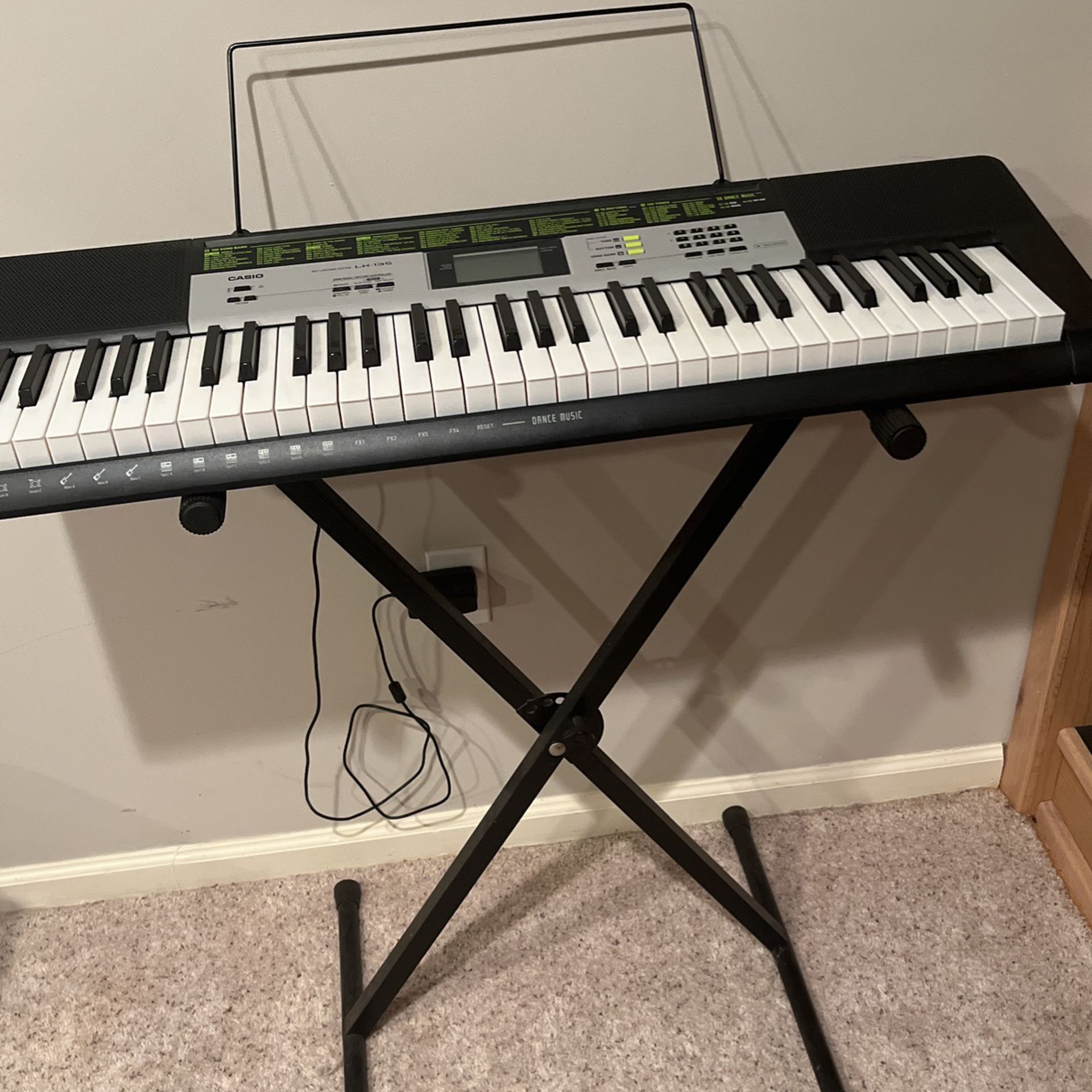 Casio Electric Keyboard With Stand