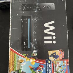 Wii Black Bundle With Original Packaging 