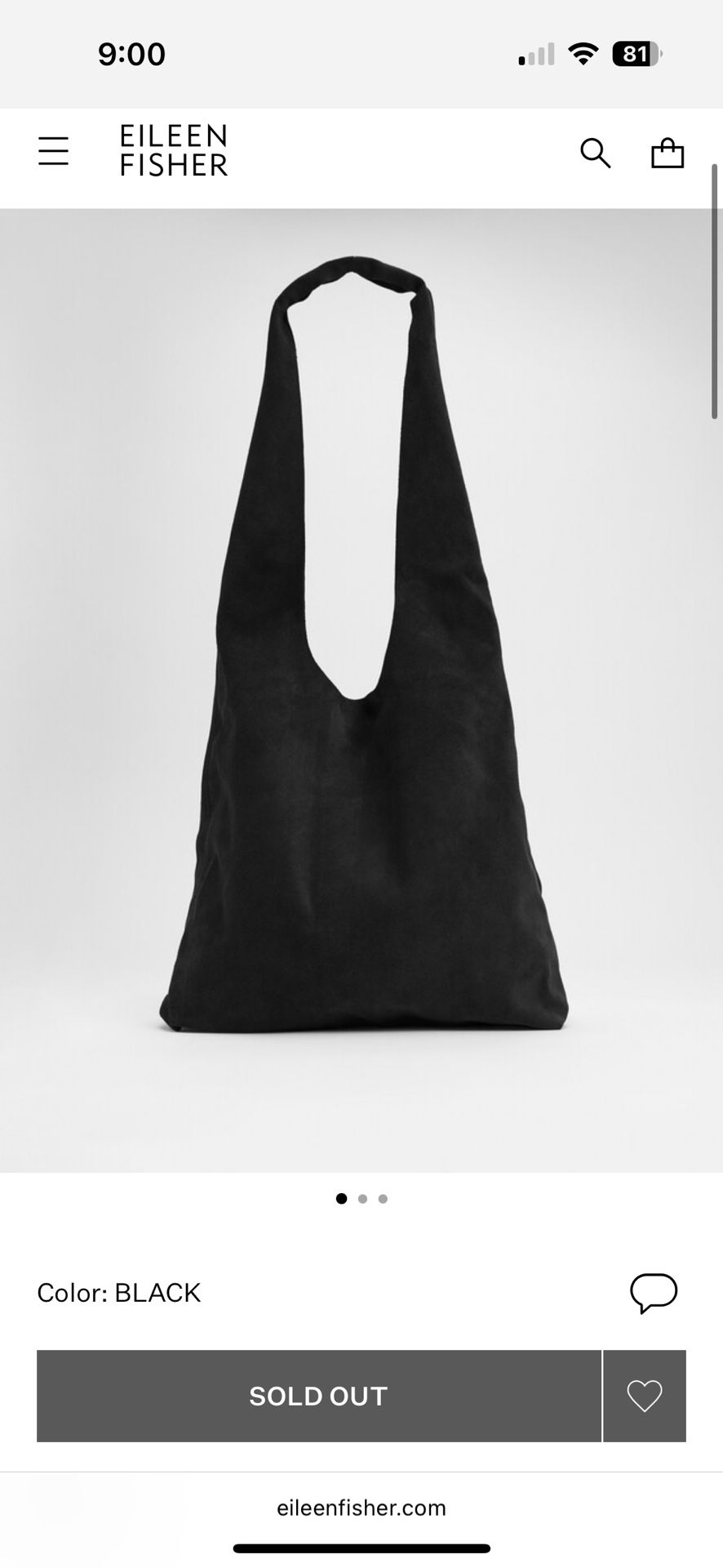 Eileen Fisher Suede Bag