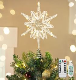 ESTRELLA PARA ARBOL DE NAVIDAD LED  CON CONTROL REMOTO/CHRISTMAS  TREE  TOPPER LED WITH REMOTE CONTROL 