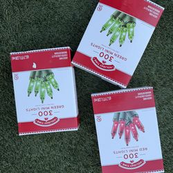 Holiday time 300 Mini lights, red and green three boxes
