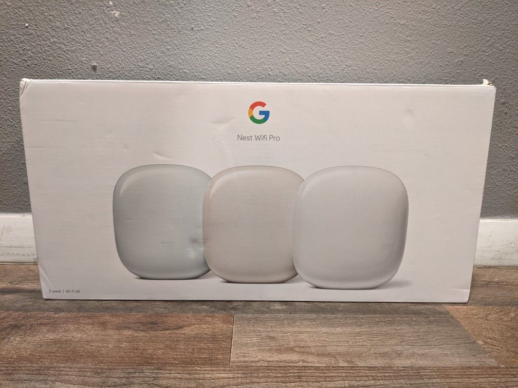 New Google Nest WiFi Pro 6E Mesh Router 3 Pack