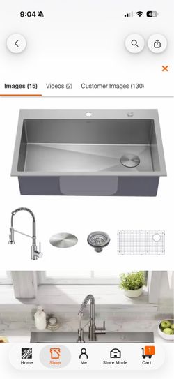 Kraus loften pro workstation kitchen sink kit with faucet