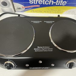 Farberware Royalty 1800 W Double Burner Black Electric Cooktop