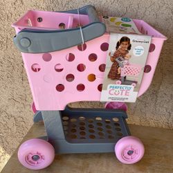 PERFECTLY CUTE GROCERY CART INCLUDES 12 PIECES  INCLUDES SEAT FOR YOUR DOLL