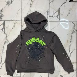 Spider Hoodie Slate Grey Size Medium 