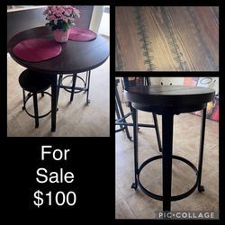 Pub Height 3 Pc Table W/2 Stools 