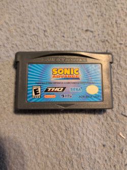 Sonic Advanced GBA cart