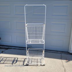 Rolling Wire Baskets Rack
