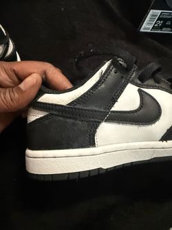 Nike Dunk Low Panda Black White Kids Size 1Y Shoes – Good Used Condition