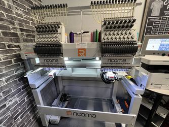 RICOMA MT-1502 Commercial Embroidery Machine - 2 Heads - 15