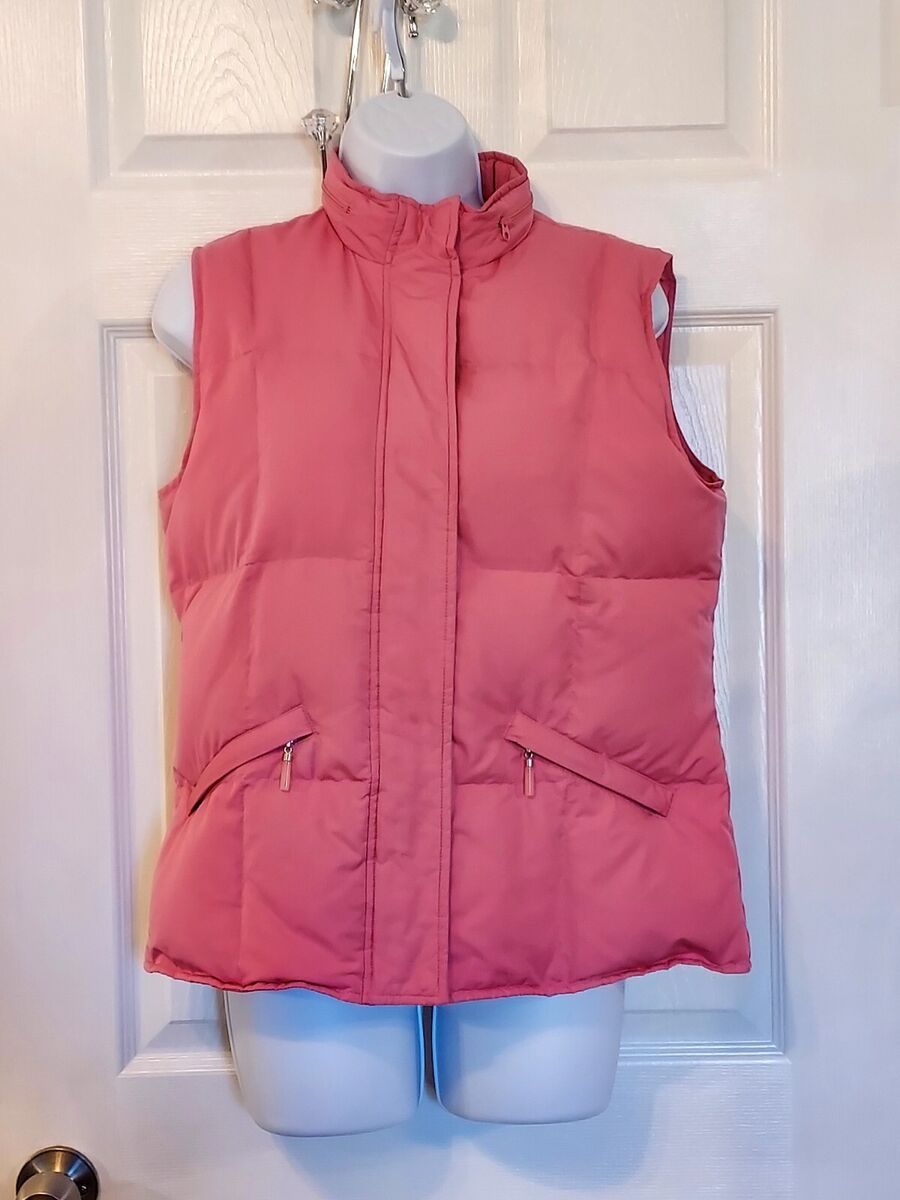 Talbots Puffer Vest,Quilted Design, Down Filled, Rose EUC
