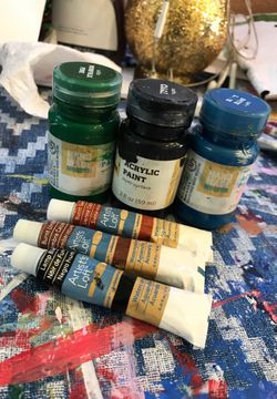 Acrylic and water color paint