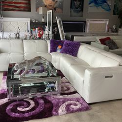 Beautiful Furniture Power Sofa Sectional 3 Recliners Available On Sale Now For $2499 Don’t Miss It Out.