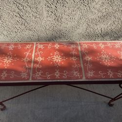 Vintage Wrought Iron Decorative Tile Bench -Turlock Ca 📍