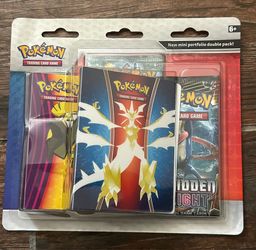 Pokemon TCG Sun & Moon Forbidden Light Mini Portfolio & 2 Booster Pack.