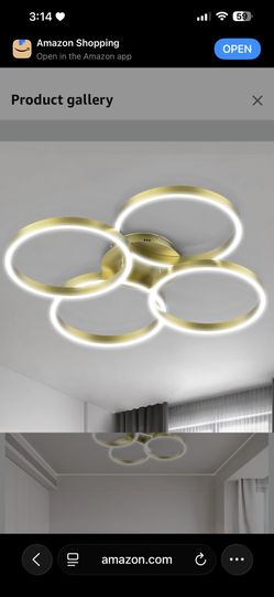 30W Modern LED Ceiling Light, 27 Inch 4 Ring Design, 3500K - 6500K Dimmable, 1500LM - 3000LM, Flush Mount, for Kitchen, Bedroom, Living Room and More,