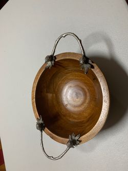 Large decorative wooden bowl