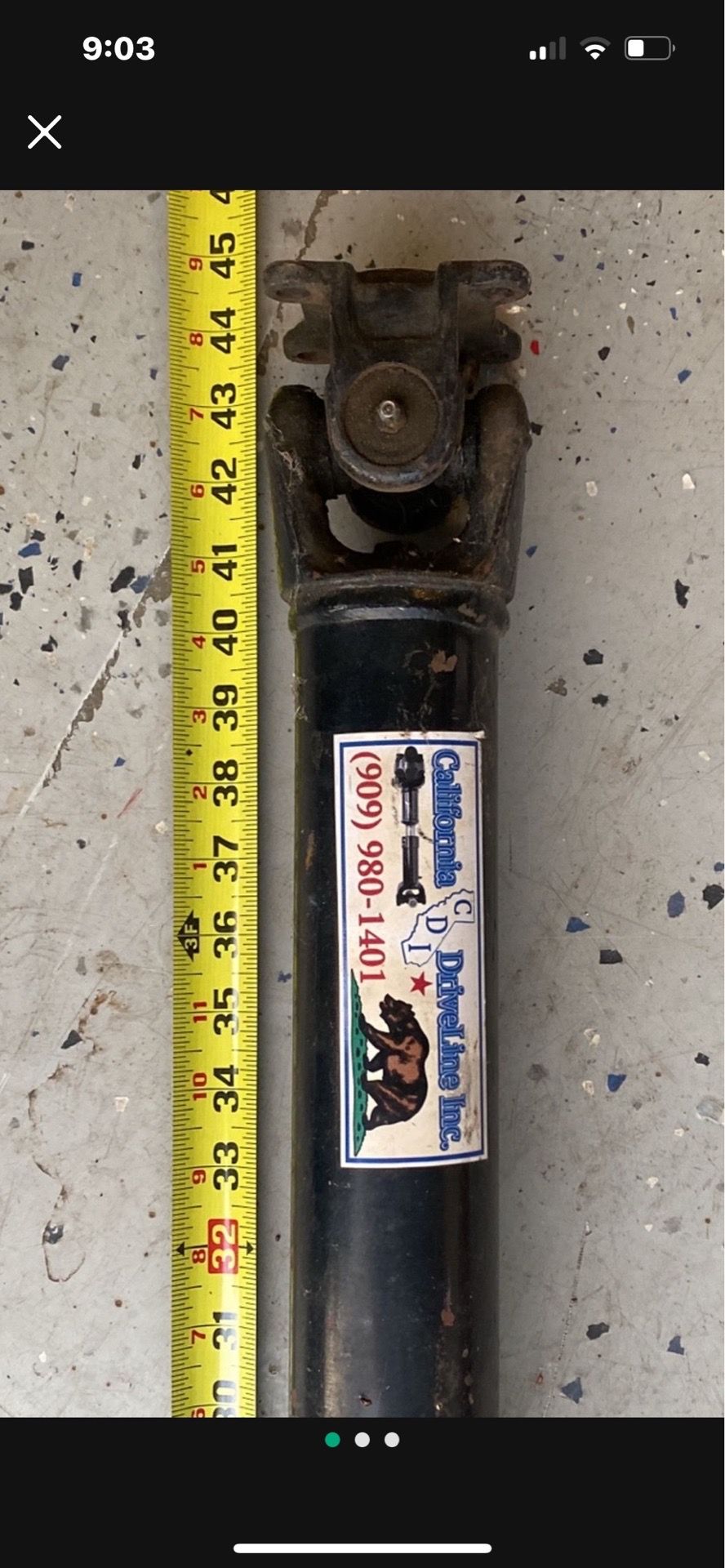 84-89 Toyota 4runner driveshaft