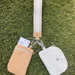 Beige Lululemon keychain 