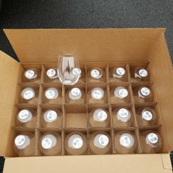 Box Of 24 Wine Glasses 