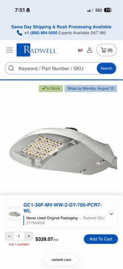 Led street light same one Dwp uses with photo cell