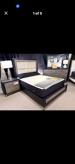 4 PCS Queen Bedroom Set