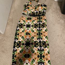 2 piece top and skirt set 