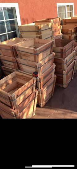 Redwood Wood Planters