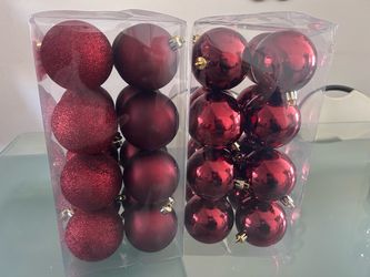 Burgundy ornaments