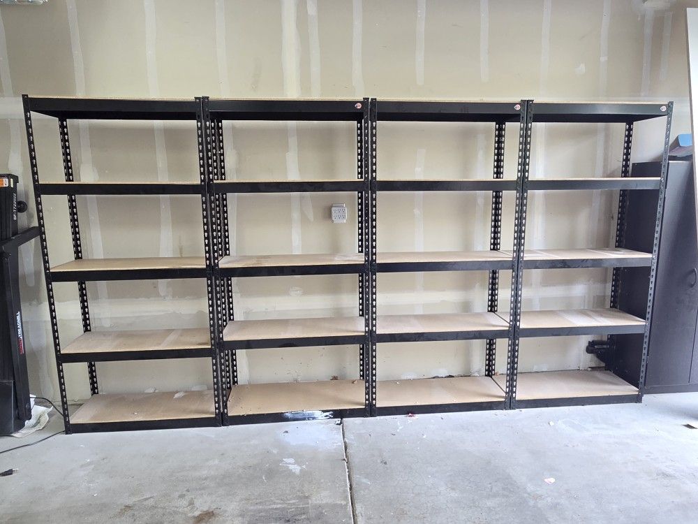 Gorilla Rack -5 Shelf Heavy Duty Adjustable Metal Garage Storage Shelving Unit in Black ( 36in. W x 72in. H x 16 in. D)