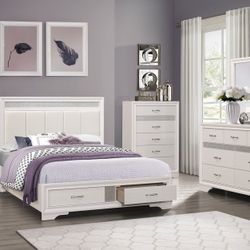 50% SALE Queen Size Platform Bedroom Set With Storage 