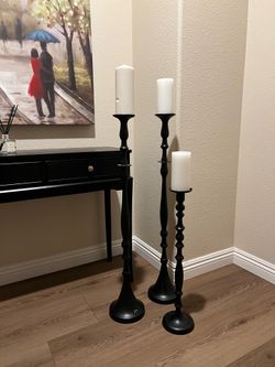 3 Tall Candle Holders