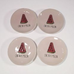 Rae Dunn One In A Melon Small Serving Plates Dishes