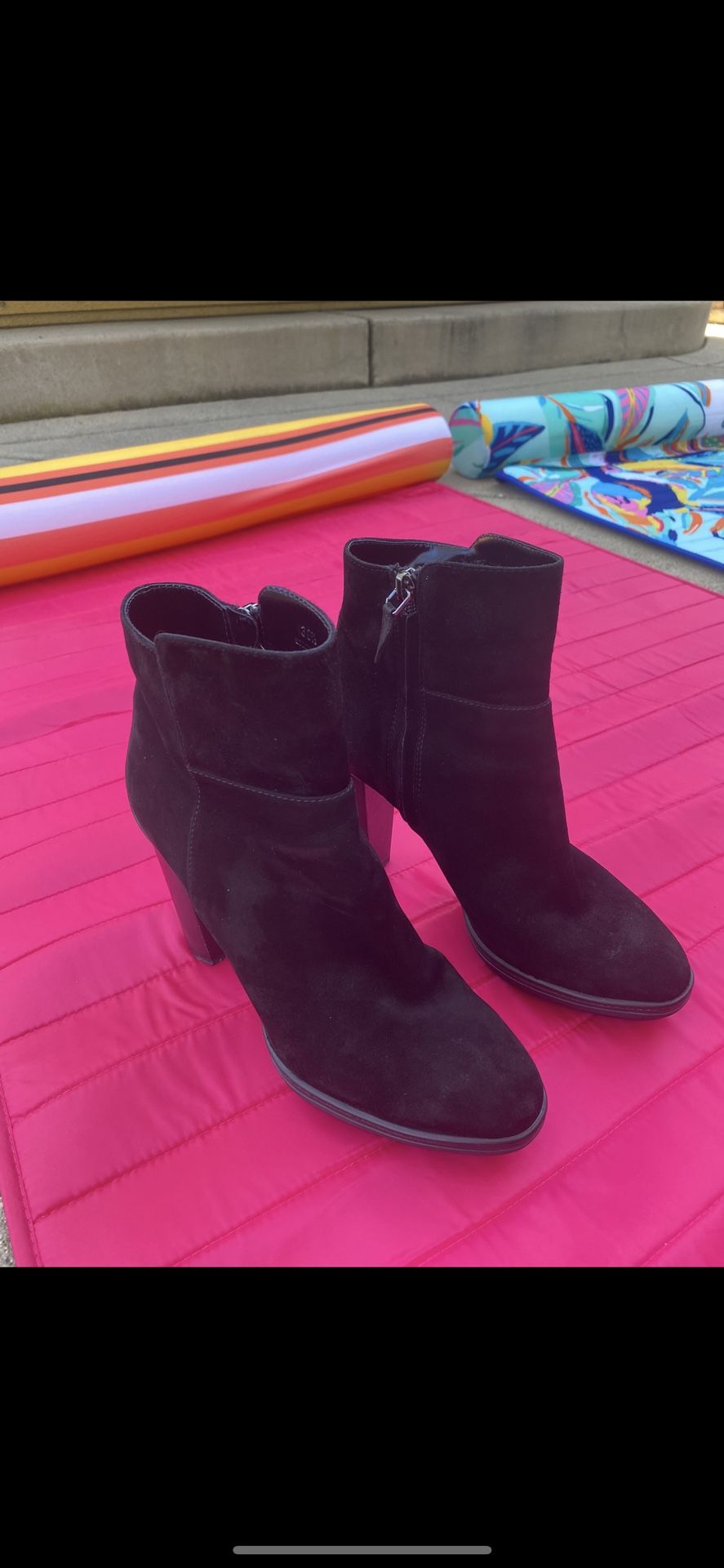 AuthenticTods Black Suede Leather Boots 8 