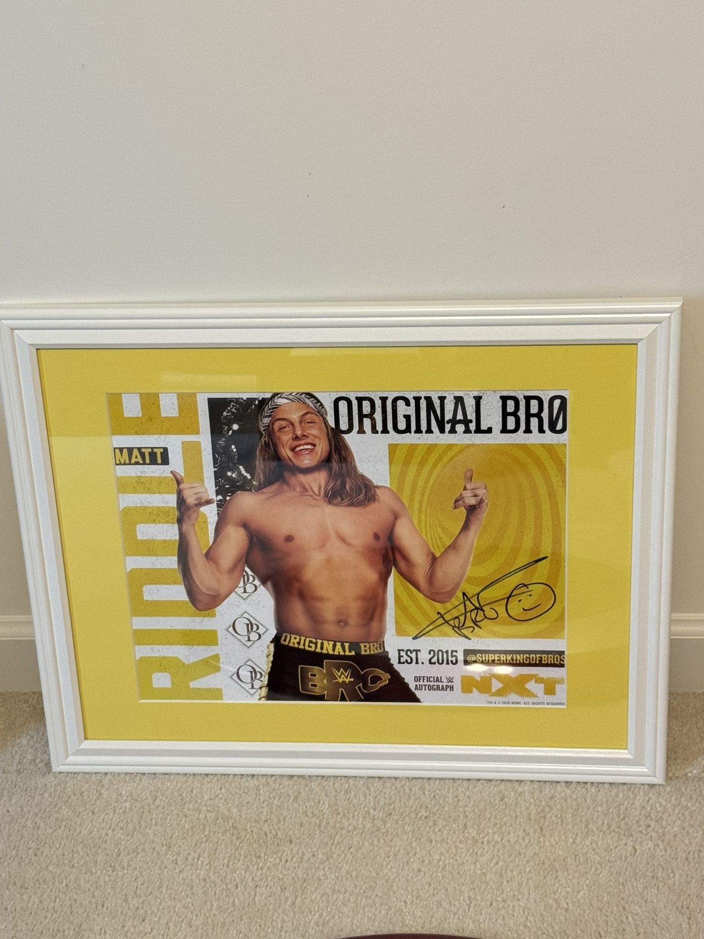 WWE Matt Riddle Signed Framed Photo