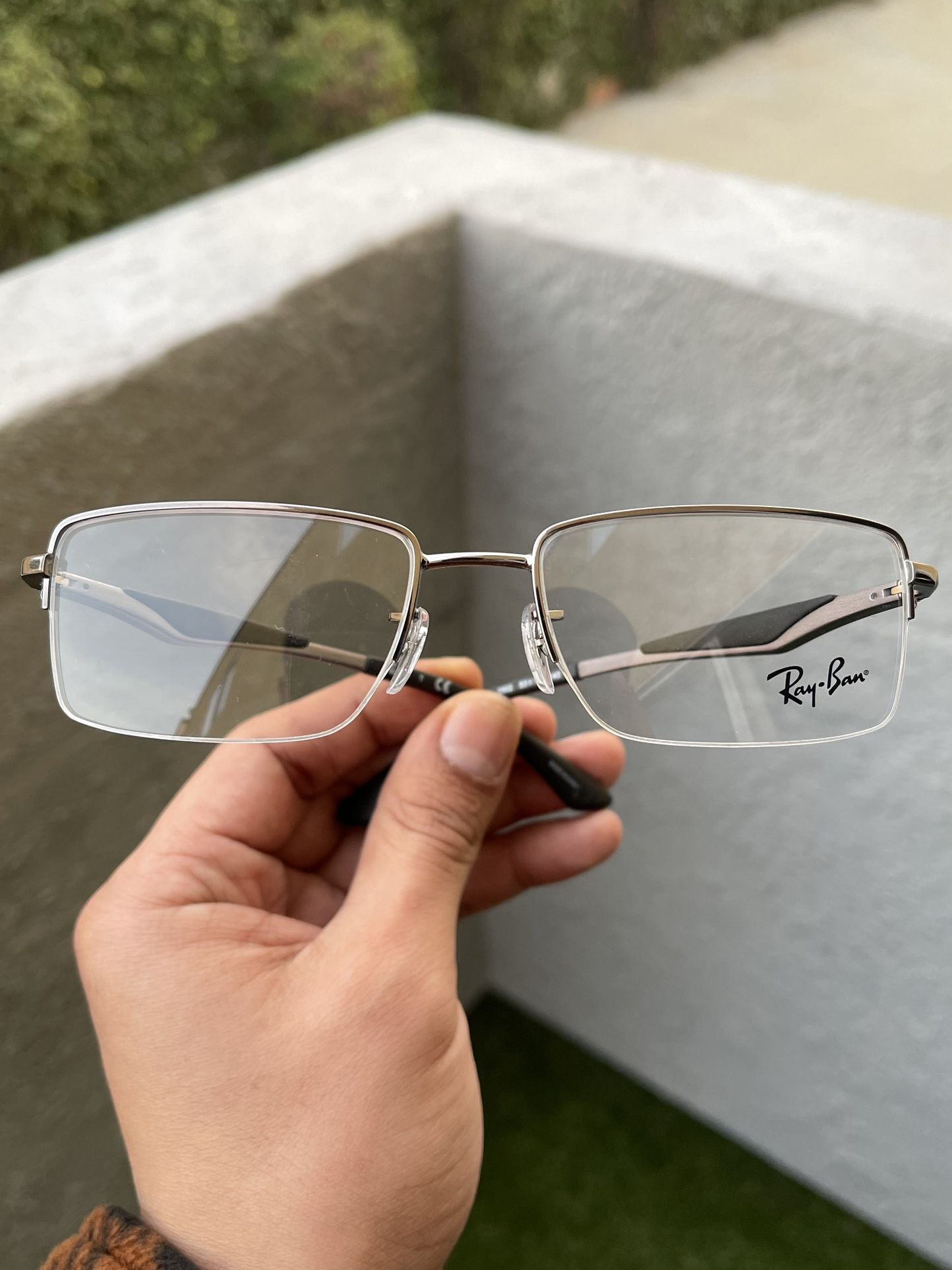 New Ray Ban Semi Rimless Eyeglasses 6285 Gunmetal/Black Original Case Included