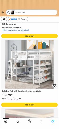 Loft twin bed with desk and shelf’s