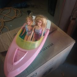 Barbie Boat And Two Barbies